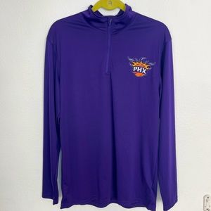 NBA Phoenix Suns Quarter Zip Long Sleeve Pullover Shirt